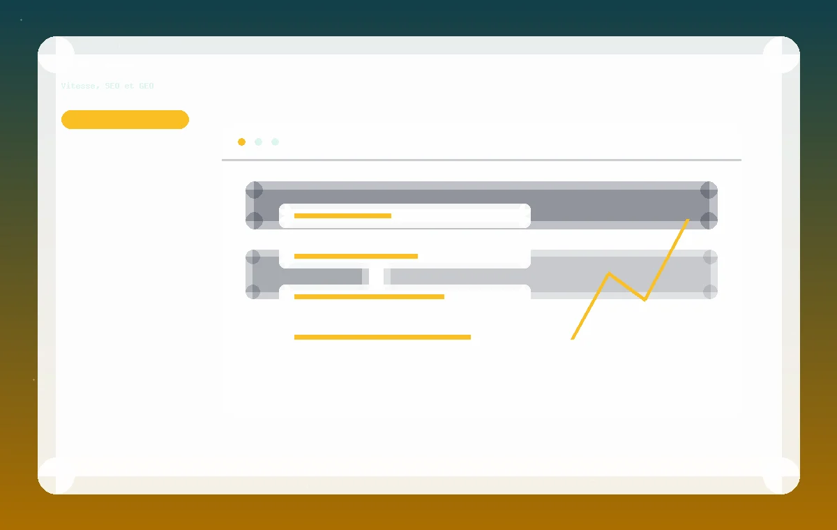 Rapport d’audit de site web avec vitesse SEO et GEO.